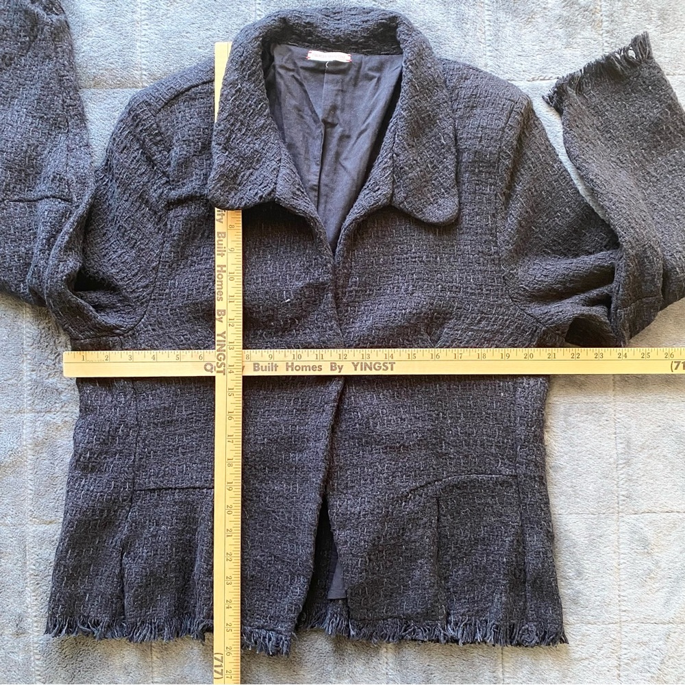 Frances Valentine Elle Fringe Blazer in Black Pattern - Picture 12 of 14